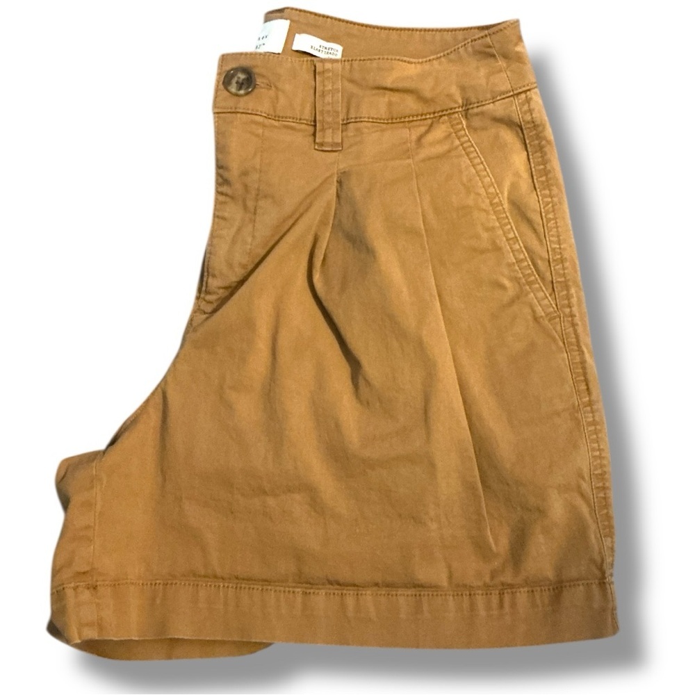 🌺A NEW DAY MUSTARD STRETCH ELASTIZADO PLEATED FRONT SHORTS